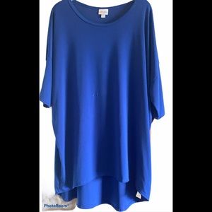 LulaRoe royal blue Irma tunic top size 3X